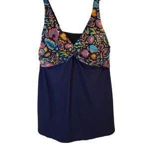 MAZU SWIM Colorful Floral Print Tank Swimsuit Size 20W — NEW WITH TAGS!!!